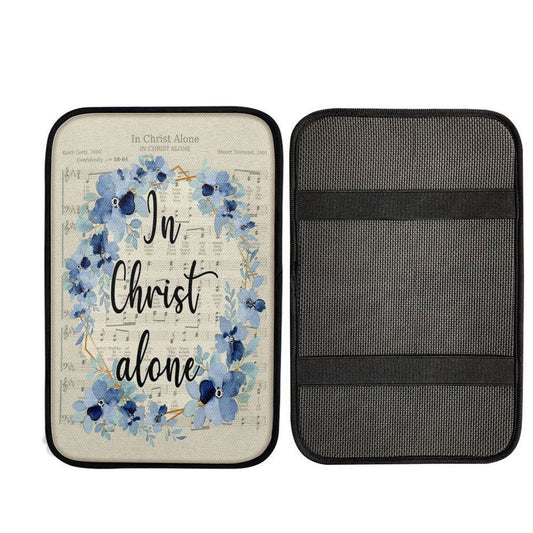 In Christ Alone - Christian Hymns Car Center Console Cover, Cross Car Interior Accessories
