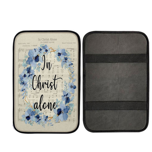 In Christ Alone - Christian Hymns Car Center Console Cover, Christian Car Armrest Accessories