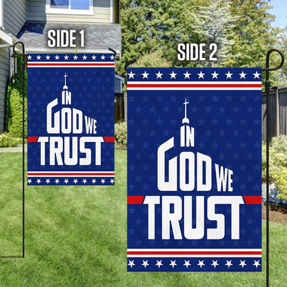 In God We Trust Flag, Outdoor Christian House Flag, Christian Flag, Scripture Flag, Garden Banner