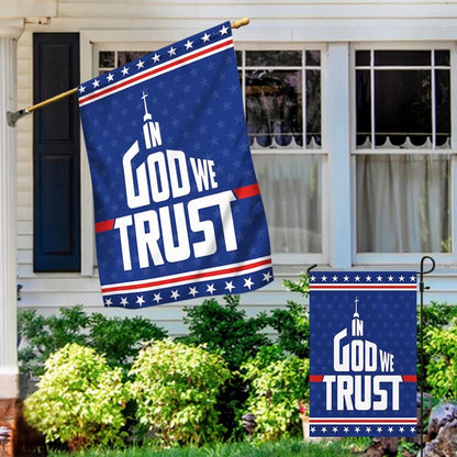 In God We Trust Flag, Outdoor Christian House Flag, Christian Flag, Scripture Flag, Garden Banner
