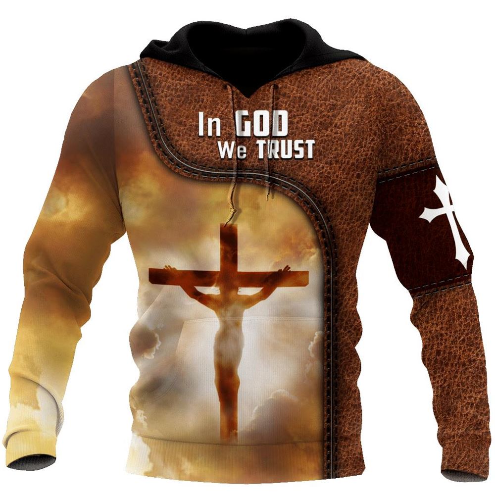 In God We Trust God 3D Hoodie For Man And Women, Jesus Printed 3D Hoodie