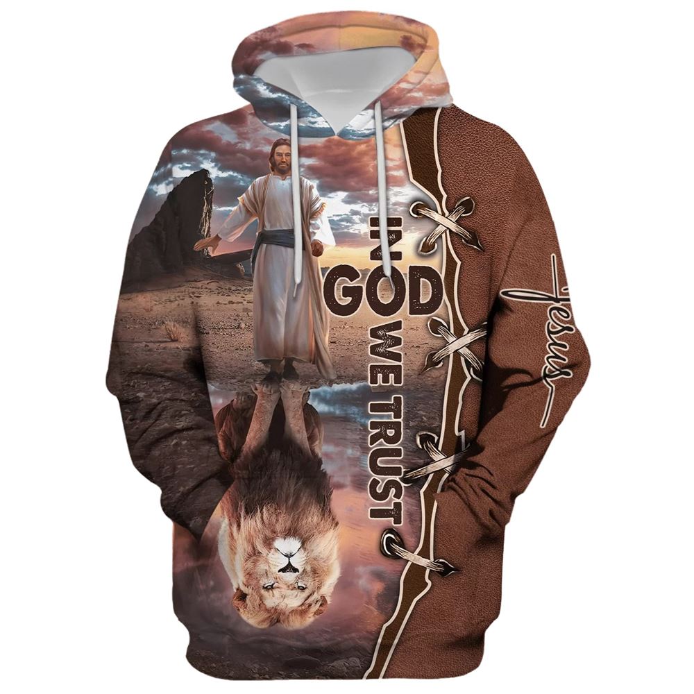 In God We Trust Hoodie For Men & Women, God 3D Printed Hoodie, Christian Apparel Hoodies