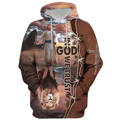 In God We Trust Hoodie For Men & Women, God 3D Printed Hoodie, Christian Apparel Hoodies