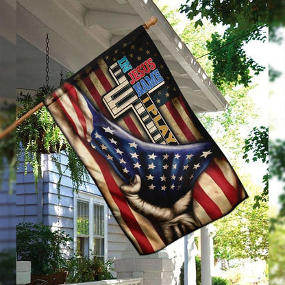 In Jesus Name I Play Piano Flag, Outdoor Christian House Flag, Christian Flag, Scripture Flag, Garden Banner