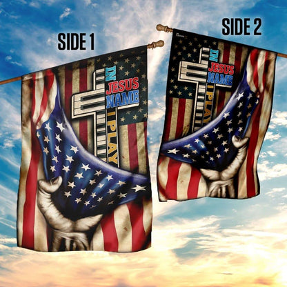 In Jesus Name I Play Piano Flag, Outdoor Christian House Flag, Christian Flag, Scripture Flag, Garden Banner