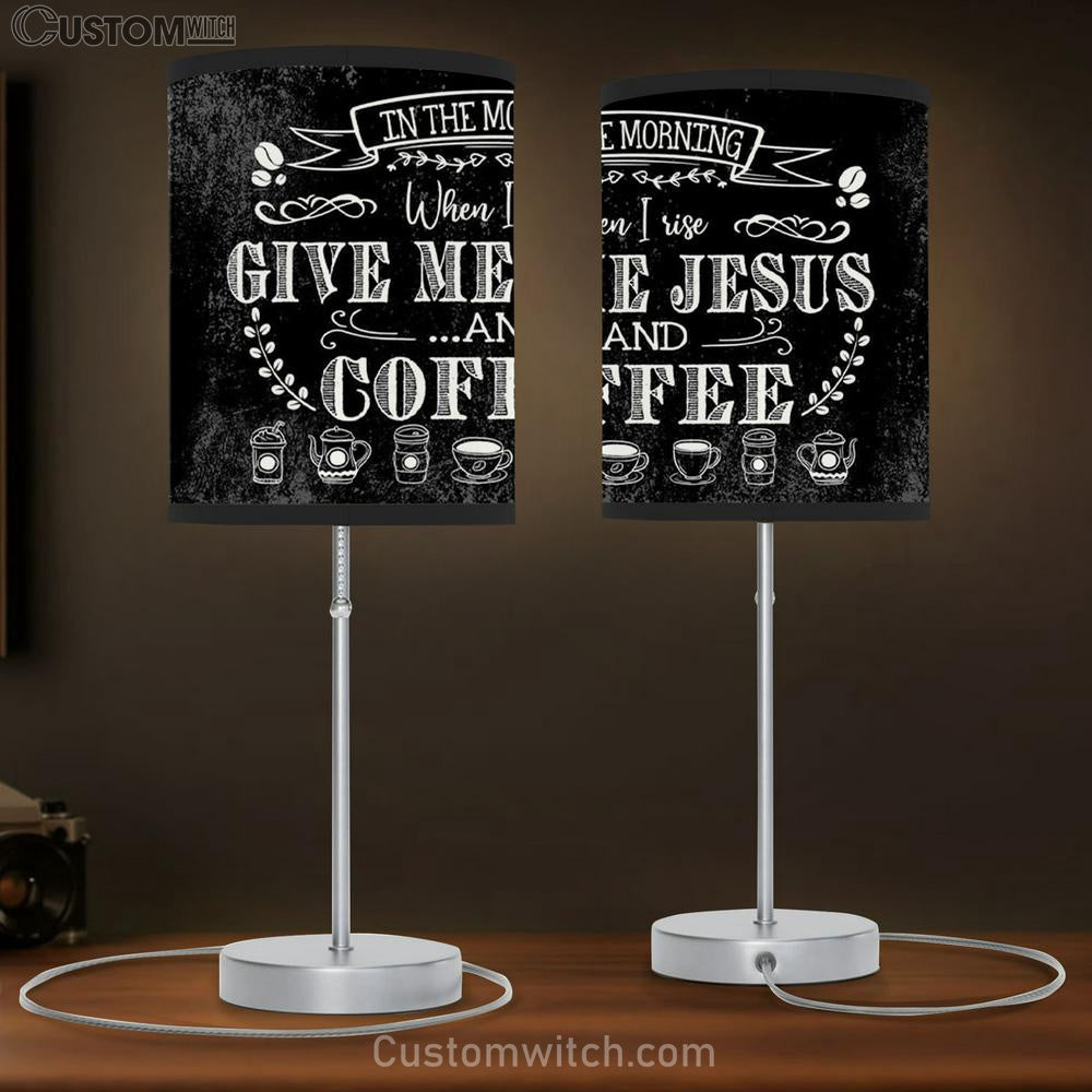 In The Morning When I Rise Give Me Jesus And Coffee Table Lamb Gift Print - Christian Bedroom Decor
