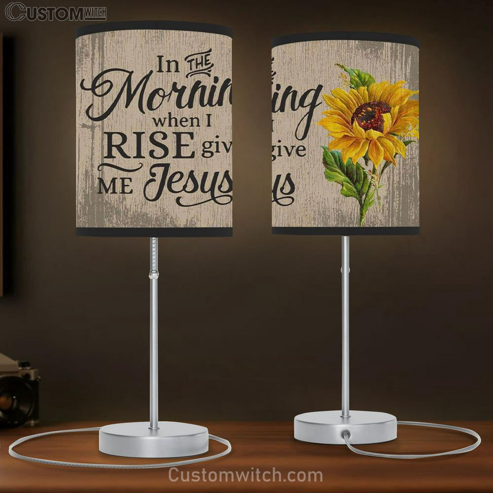 In The Morning When I Rise Give Me Jesus Table Lamb Print - Christian Lamb Gift - Christian Bedroom Decor
