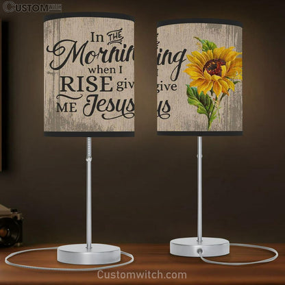In The Morning When I Rise Give Me Jesus Table Lamb Print - Christian Lamb Gift - Christian Bedroom Decor
