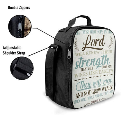 Isaiah 4031 But Those Who Hope In The Lord Lunch Bag, Christian Lunch Bag, Religious Lunch Box For School, Picnic