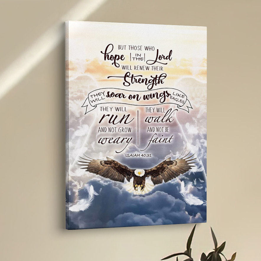 Isaiah 4031 Those Who Hope In The Lord Bible Verse Wall Decor Art - Bible Verse Wall Decor - Scripture Wall Art