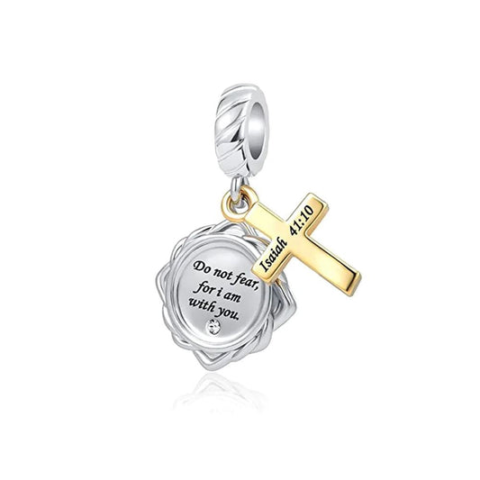 Isaiah 4110 925 Sterling Silver Christian Charm For Bracelet, Religious Bracelets, Christian Gift