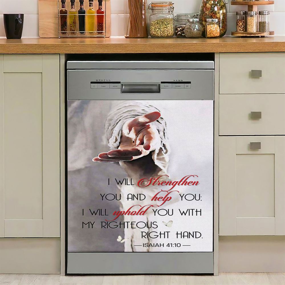 Isaiah 4110 Dishwasher Cover Fear Not For I Am With You Dishwasher Cover, Bible Verse Dishwasher Stickers, Scripture Kitchen Decor