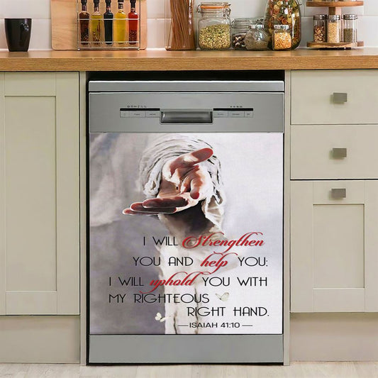 Isaiah 4110 Dishwasher Cover Fear Not For I Am With You Dishwasher Cover, Bible Verse Dishwasher Stickers, Scripture Kitchen Decor