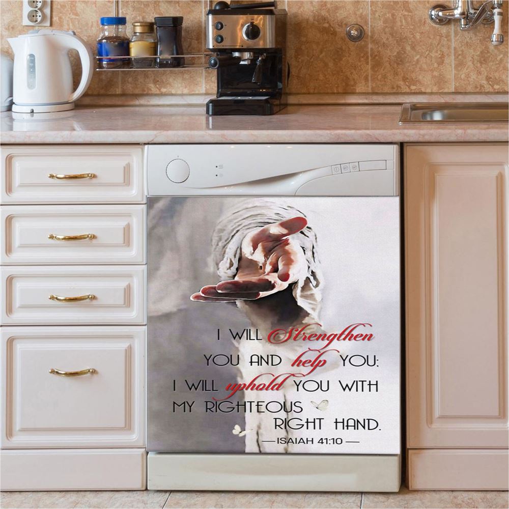 Isaiah 4110 Dishwasher Cover Fear Not For I Am With You Dishwasher Cover, Bible Verse Dishwasher Stickers, Scripture Kitchen Decor