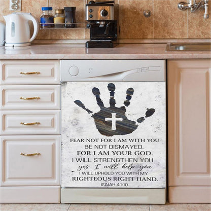 Isaiah 4110 I Will Strengthen You And Help You Bible Verse Dishwasher Cover, Bible Verse Dishwasher Stickers, Scripture Kitchen Decor