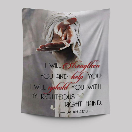 Isaiah 4110 I Will Strengthen You And Help You Bible Verse Wall Decor Art - Bible Verse Wall Decor - Scripture Wall Art