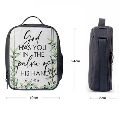 Isaiah 4916 God Has You In The Palm Of His Hand Flower Lunch Bag, Christian Lunch Bag, Religious Lunch Box For School, Picnic