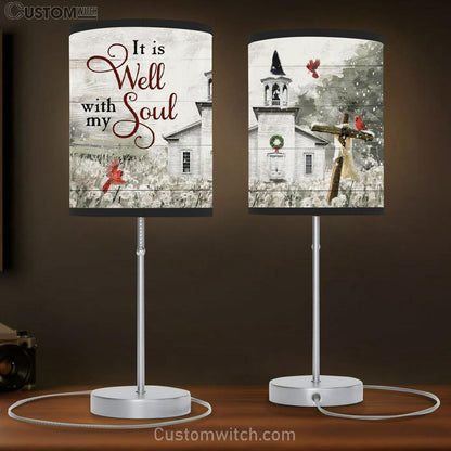 It Is Well With My Soul Country Church Table Lamb Gift - Christian Bedroom Decor