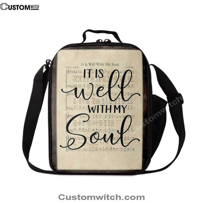 It Is Well With My Soul Hymn Sheet Music Christian Lunch Bag, Christian Lunch Bag, Religious Lunch Box For School, Picnic