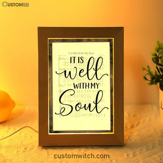 It Is Well With My Soul Hymn Sheet Music Christian Night Light - Bible Verse Decor - Scripture Art