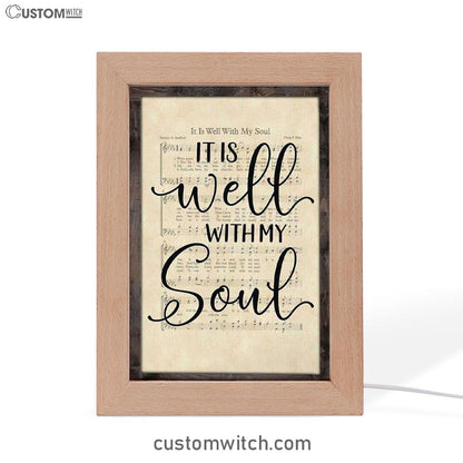 It Is Well With My Soul Hymn Sheet Music Christian Night Light - Bible Verse Decor - Scripture Art