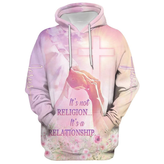 It's Not Religion It's A Relationship Hoodie For Men & Women, God 3D Printed Hoodie, Christian Apparel Hoodies