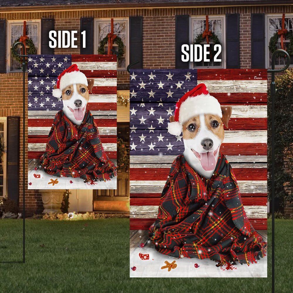 Jack Russell Terrier Dog Christmas Flag, Christmas Dog Garden Flag, Christmas Gifts For Pet, Christmas Outdoor Decor Ideas
