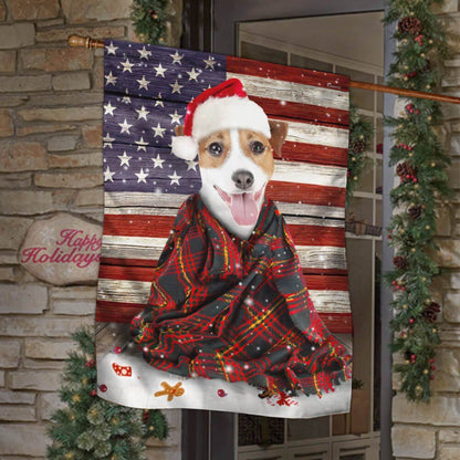 Jack Russell Terrier Dog Christmas Flag, Christmas Dog Garden Flag, Christmas Gifts For Pet, Christmas Outdoor Decor Ideas
