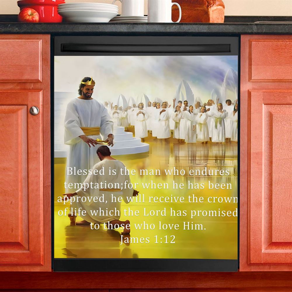 James 112 Blessed Is The Man Who Endures Temptation Dishwasher Cover
