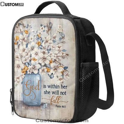 Jasmine Flower God Is Within Her Lunch Bag, Christian Lunch Box For School, Picnic