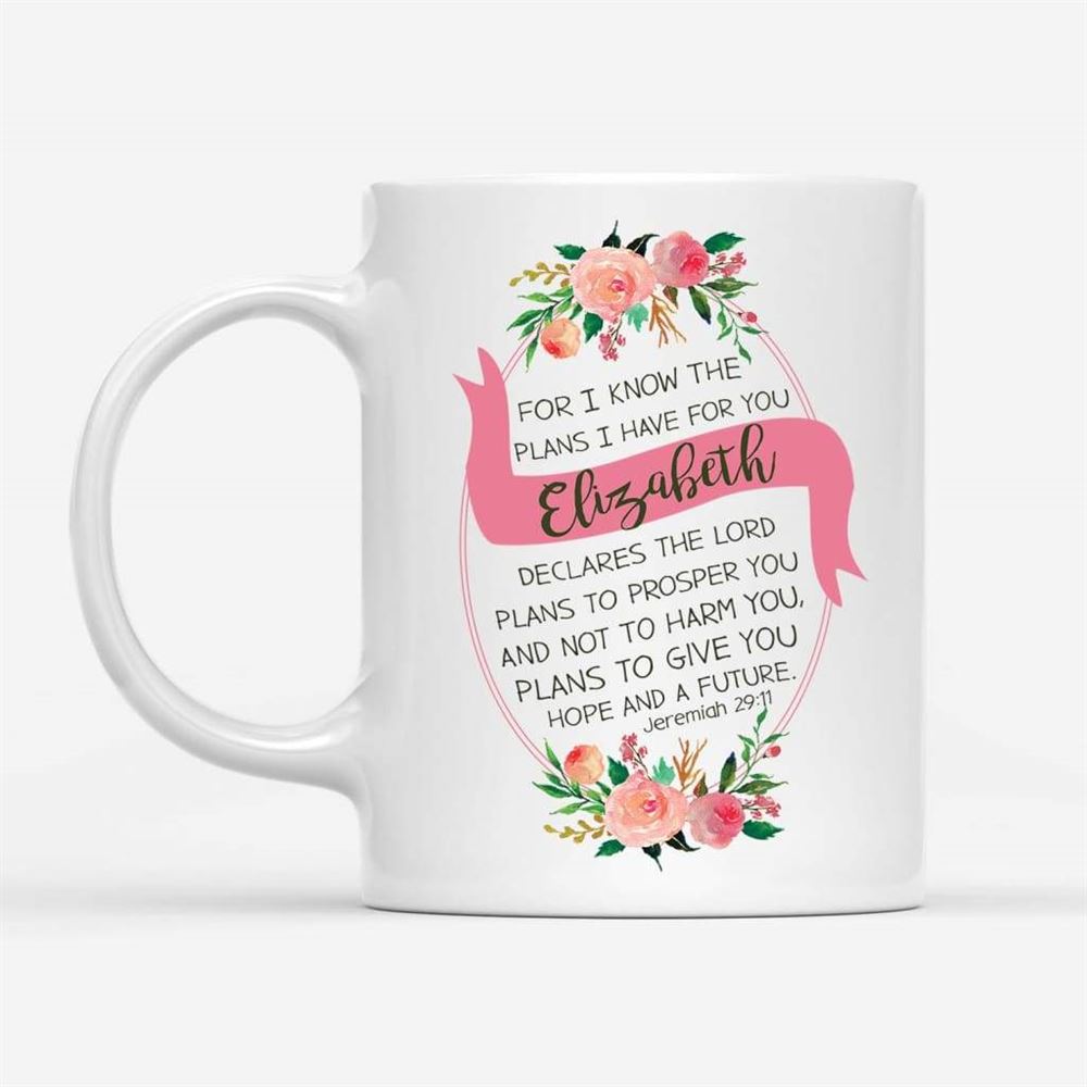 Jeremiah 2911 Personalized Name Coffee Mug  Bible Verse Mugs, Christian Mug, Bible Mug, Faith Gift, Encouragement Gift