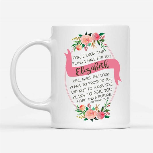 Jeremiah 2911 Personalized Name Coffee Mug  Bible Verse Mugs, Christian Mug, Bible Mug, Faith Gift, Encouragement Gift