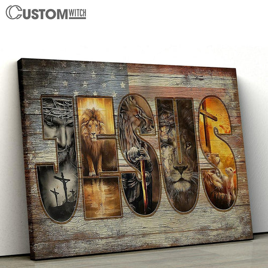 Jesus 4th Of July Canvas Prints - Jesus Christ Canvas - Christian Canvas Prints