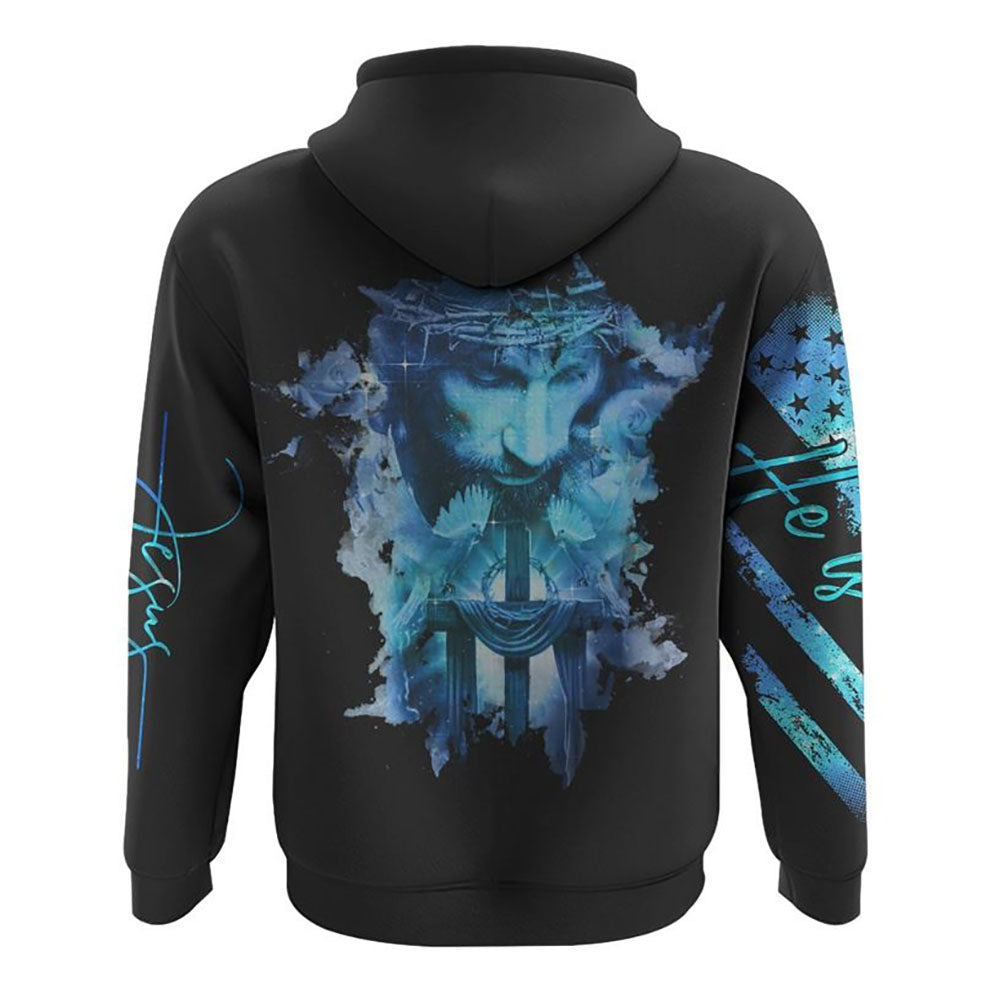 Jesus And Dove Watercolor All Over Print 3D Hoodie, Christian Hoodie, Christian Sweatshirt, Bible Verse Shirt