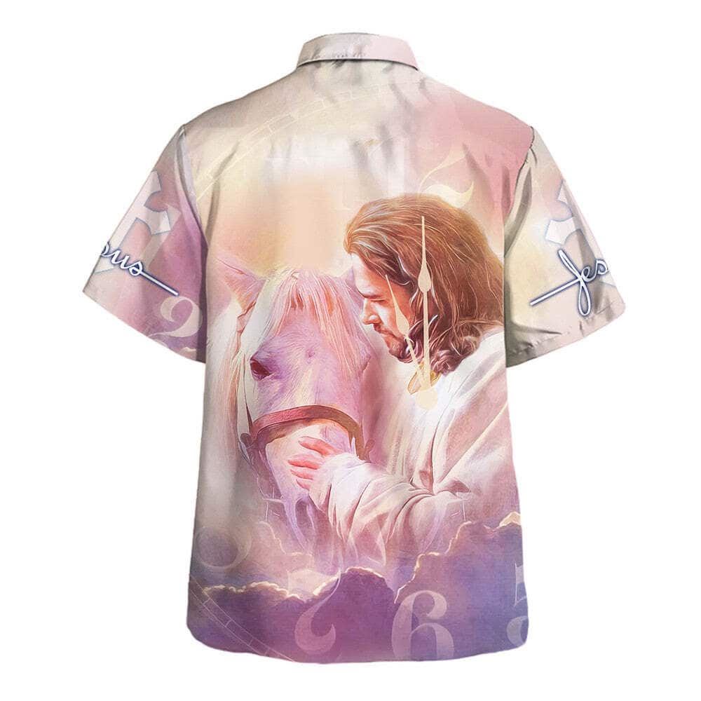 Jesus And Horses Hawaiian Shirt For Men, Christian Hawaiian Shirt, Gift For Christian