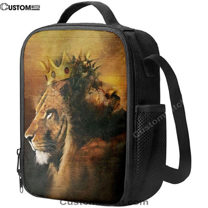Jesus And King Lion Lunch Bag, Christian Lunch Box For School, Picnic