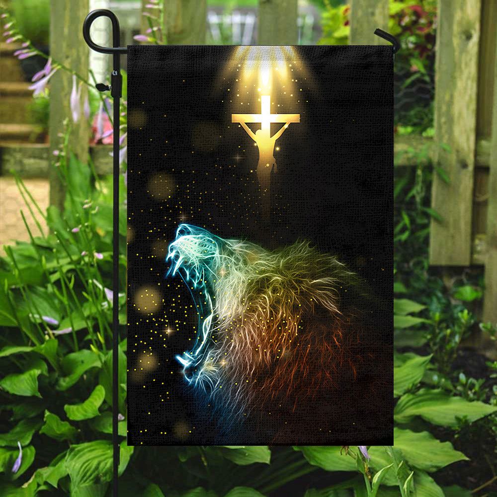Jesus And Lion Flag, Jesus Flag, Cross Jesus Flag, Garden Flag For Outside, Welcome Flag, Christian Flag, Scripture Flag, Garden Banner