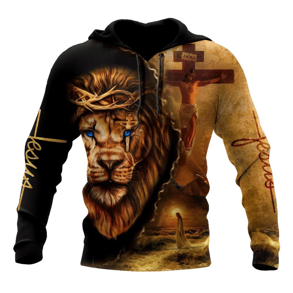 Jesus And Lion I Still Look To God For Strength God 3D Hoodie For Man And Women, Jesus Printed 3D Hoodie