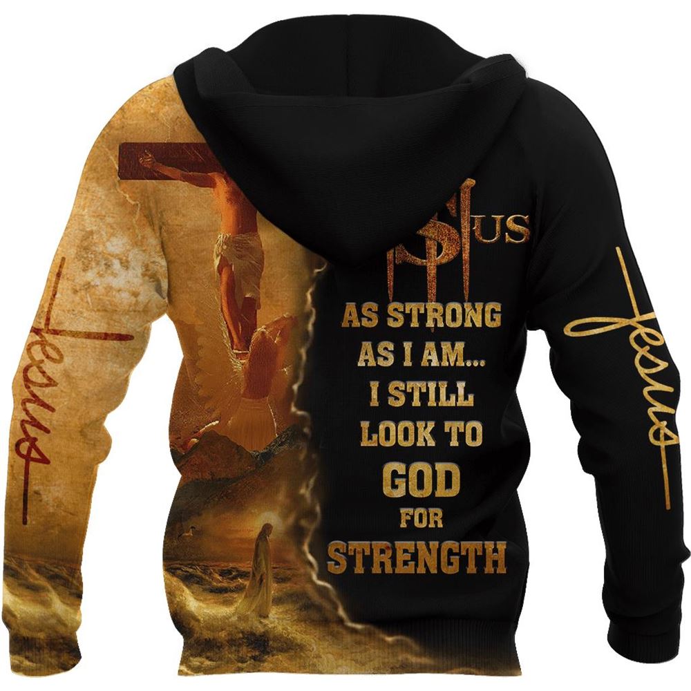 Jesus And Lion I Still Look To God For Strength God 3D Hoodie For Man And Women, Jesus Printed 3D Hoodie