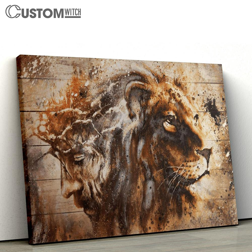 Jesus And Lion Large Canvas - Christian Canvas Prints - Religious Canvas Art