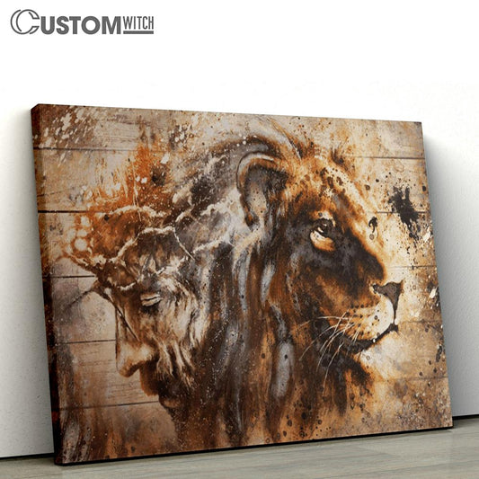Jesus And Lion Large Canvas - Christian Canvas Prints - Religious Canvas Art