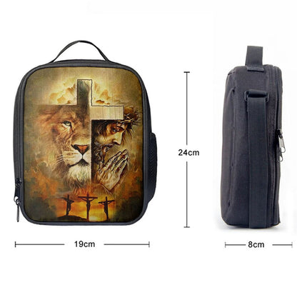 Jesus And Lion Lunch Bag, Christian Lunch Box For School, Picnic