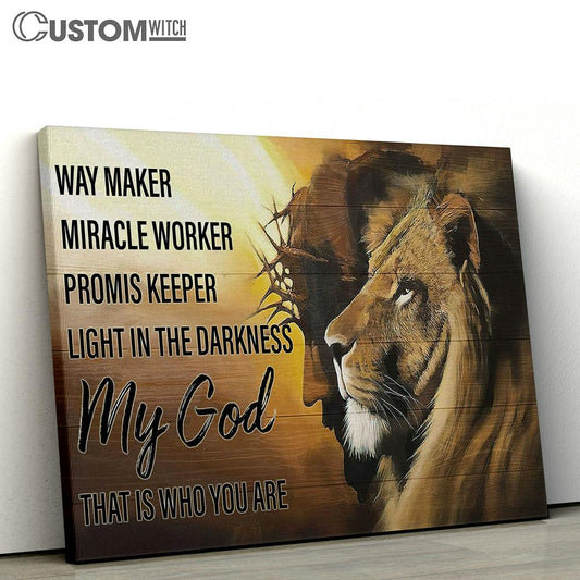 Jesus And Lion Picture - My God That Is Who You Are Canvas Wall Art - Jesus Christ Canvas - Christian Canvas Prints