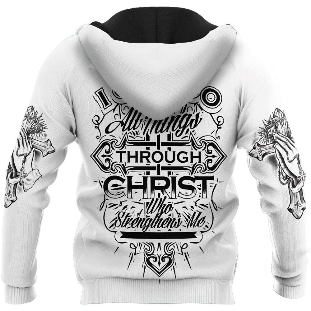 Jesus And Pigeon I Can Do All Thing Through Christ God 3D Hoodie For Man And Women, Jesus Printed 3D Hoodie