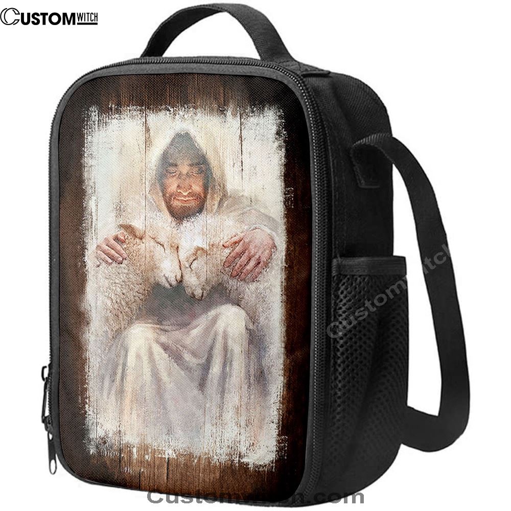 Jesus And The Lambs Lunch Bag, Christian Lunch Box For School, Picnic