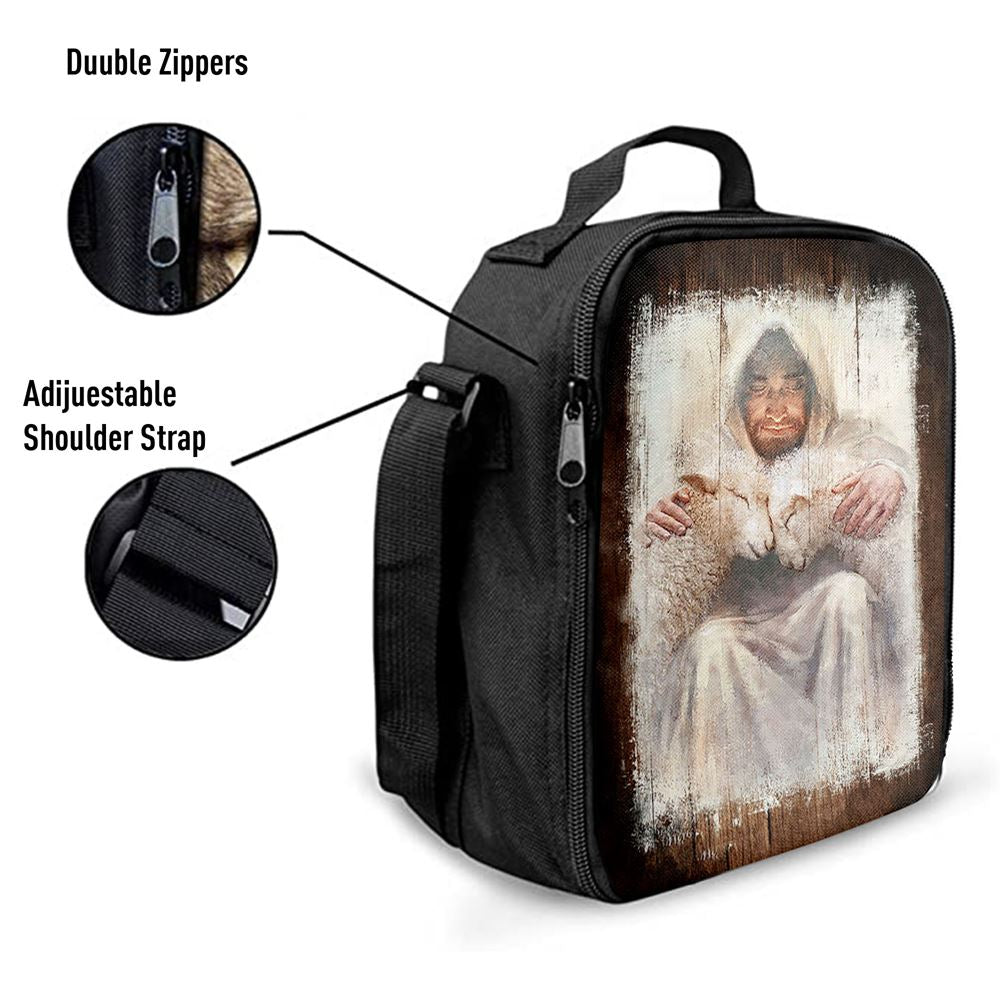 Jesus And The Lambs Lunch Bag, Christian Lunch Box For School, Picnic