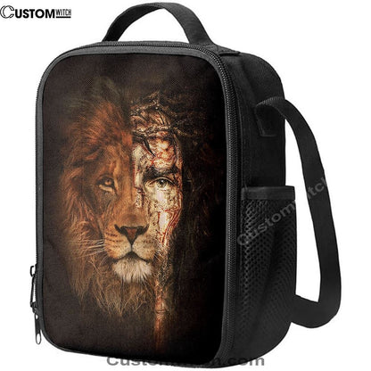 Jesus And The Lion Of Judah Lunch Bag, Christian Lunch Box For School, Picnic