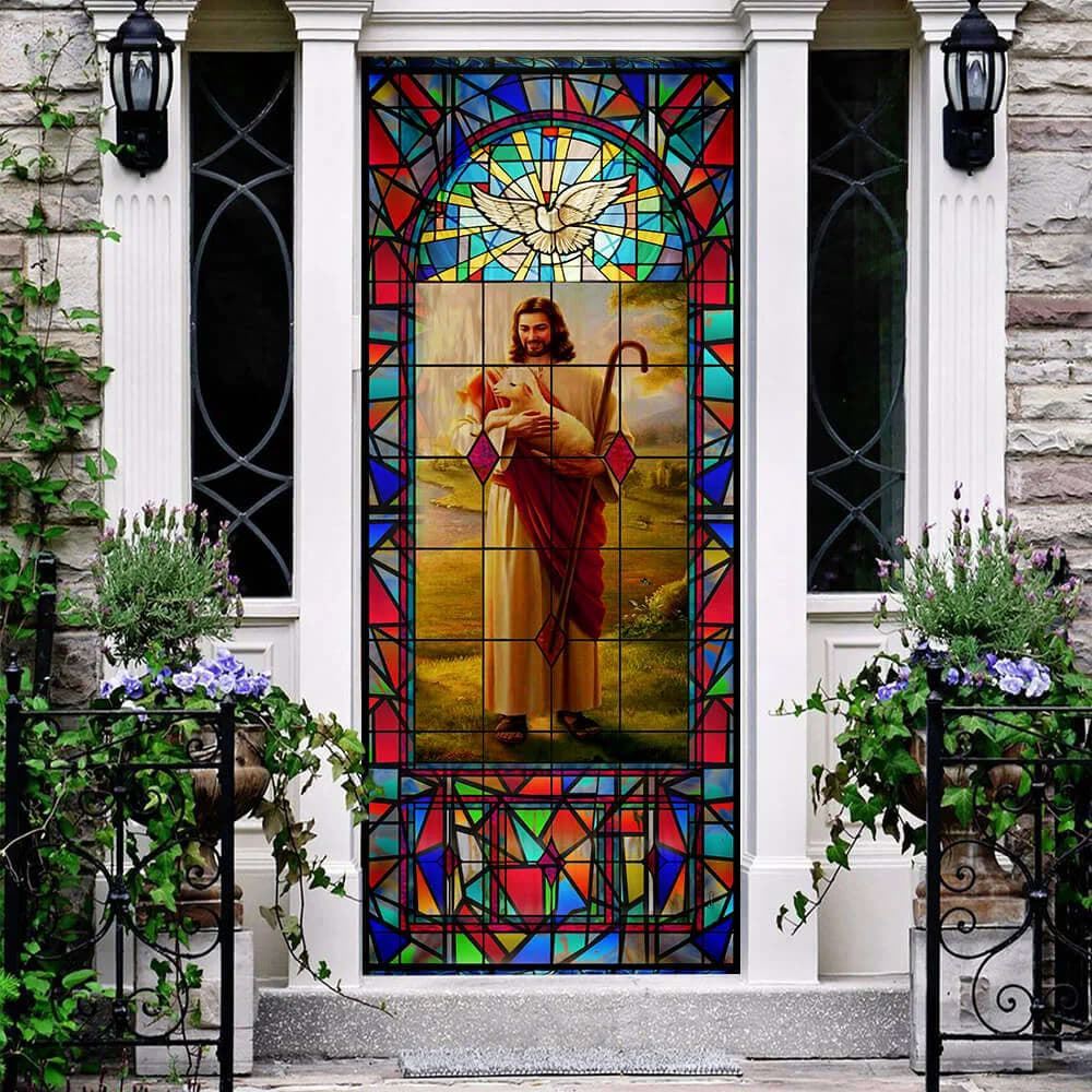Jesus And The Sheep Door Cover, Christian Door Decor, Door Christian Church, Christian Door Plaques