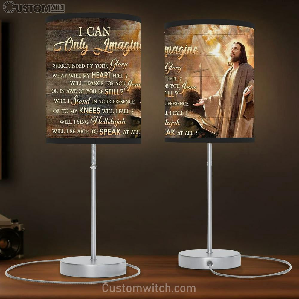 Jesus Antique Bible Cross I Can Only Imagine Table Lamb
