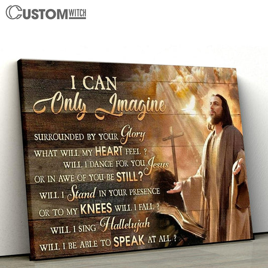 Jesus Antique Bible Cross I Can Only Imagine Canvas Poster